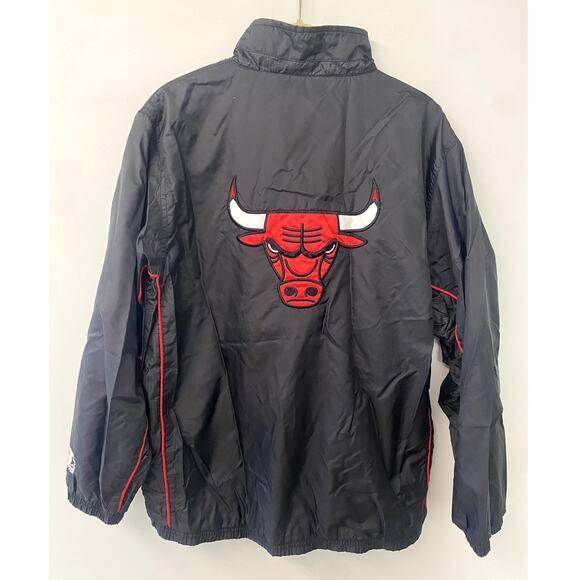 Vintage Starter NBA Authentics Chicago Bulls Highneck Nylon Windbreaker Men L - Picture 1 of 14